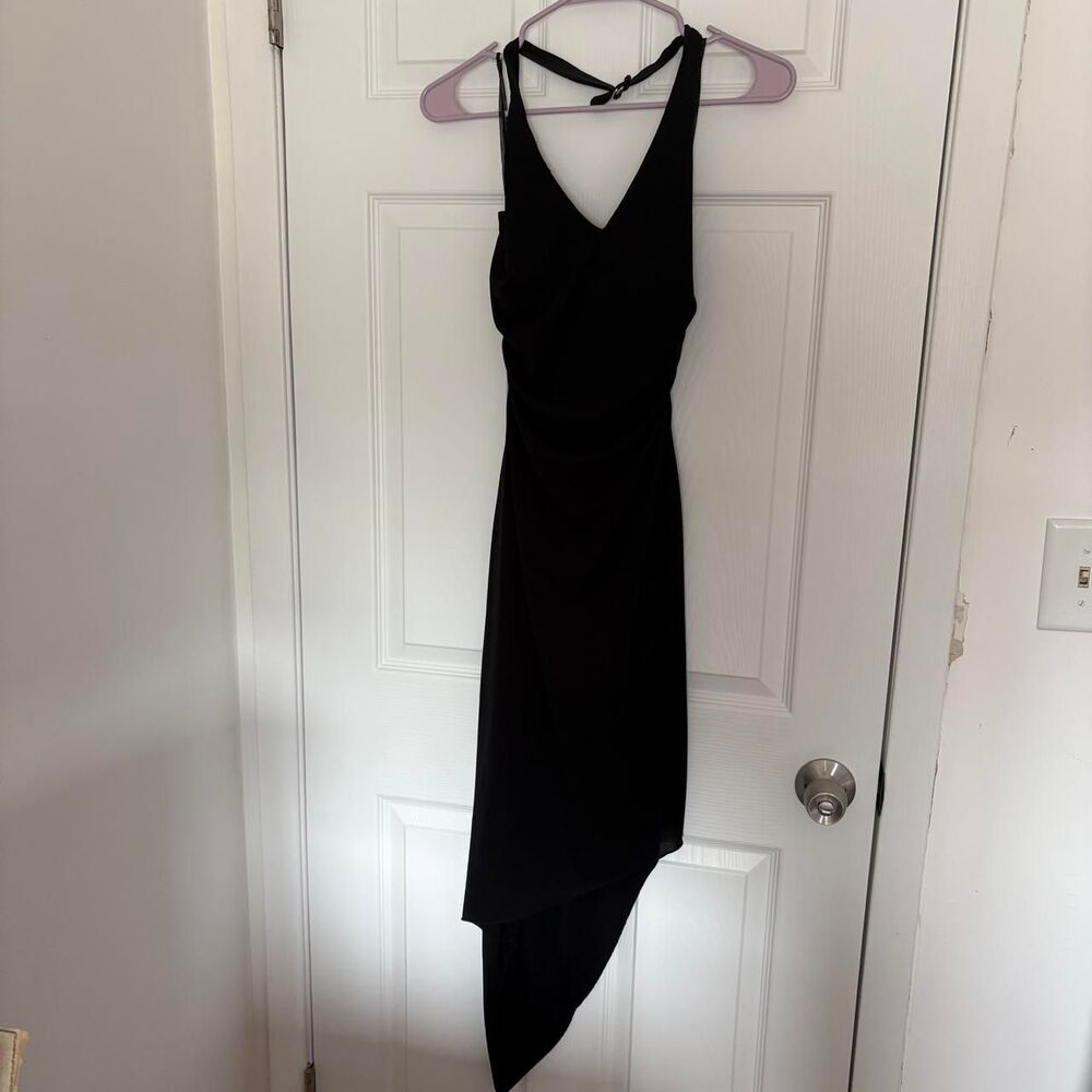 Y2K Ruby Rox Black Asymmetrical Halter Dress size S